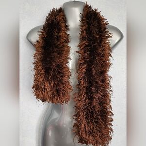 Brown Furry Scarf 40x4